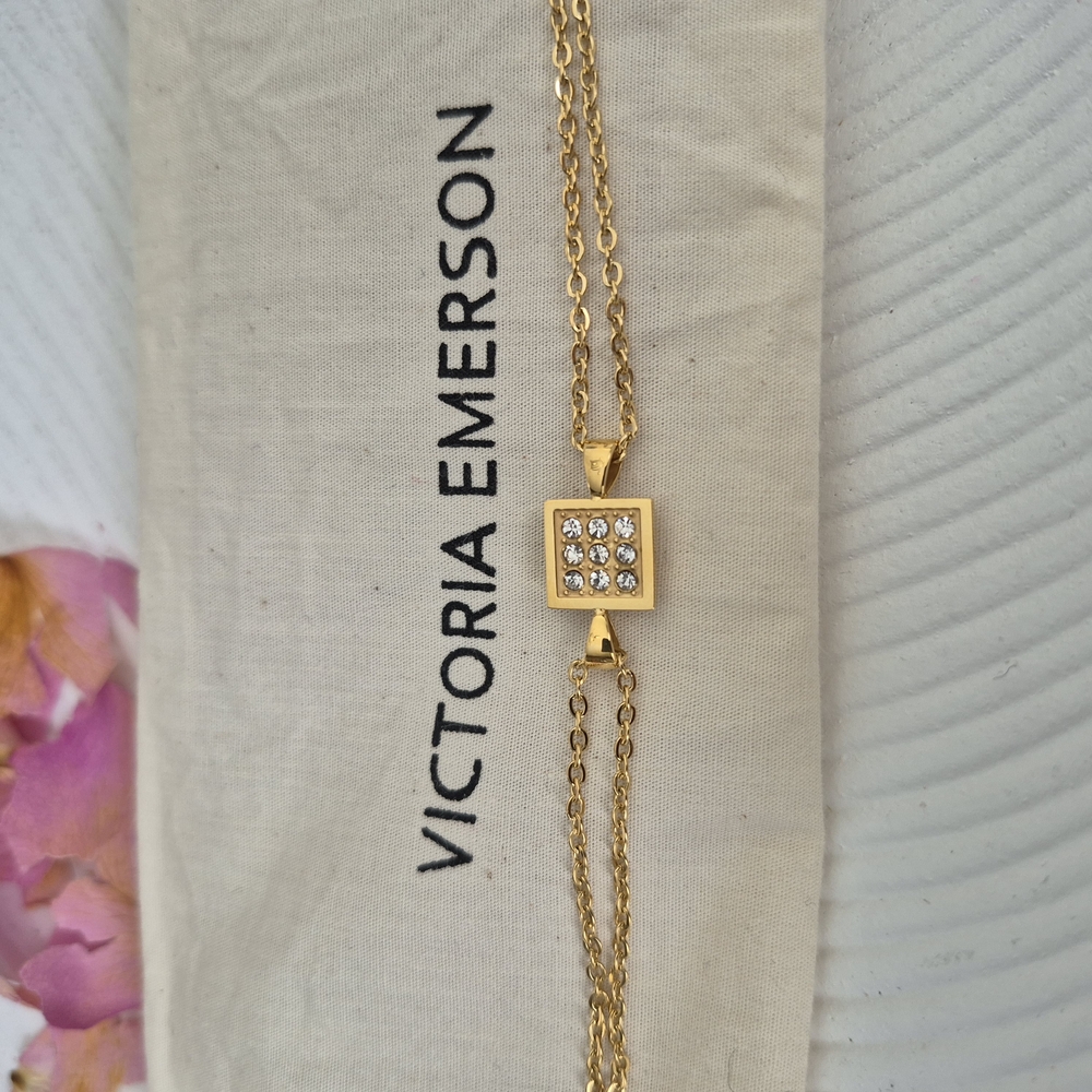 Victoria Emerson Gold Bracelet with Crystal Accents